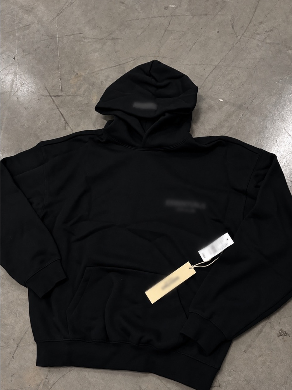 Black essentials hoodie